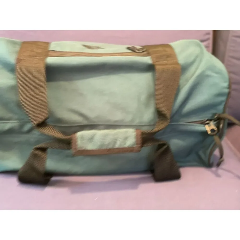 The North Face Base Camp Voyager Duffel Bag Khaki Brown VGUC No Strap